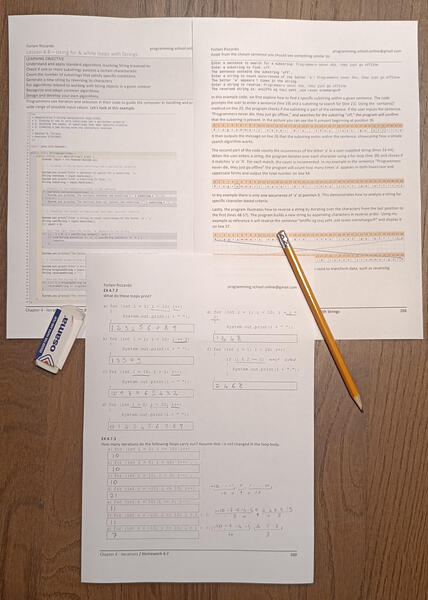 PDF workbook can be printed